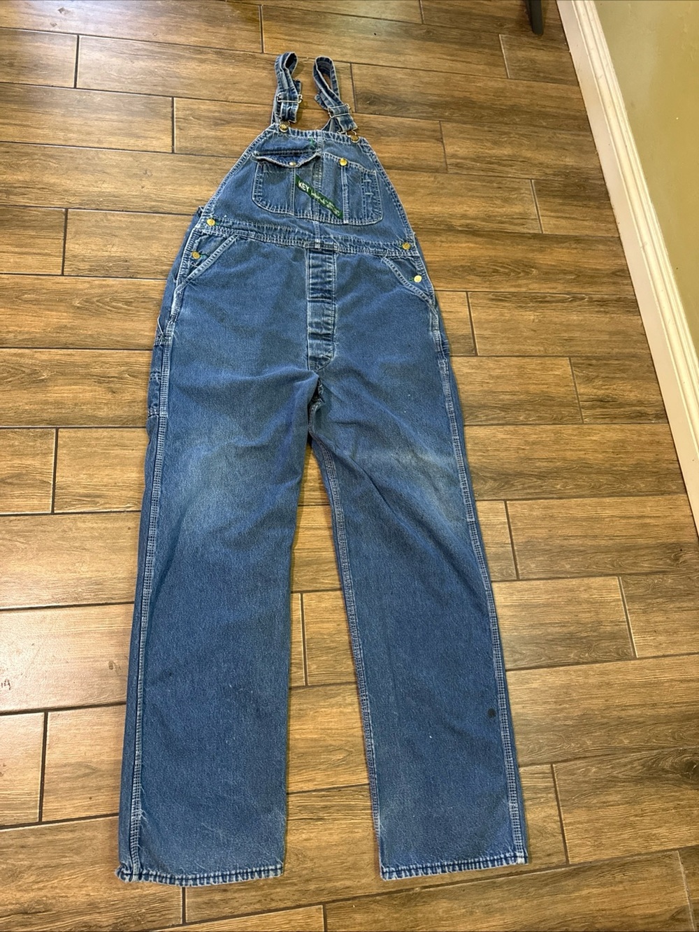 Vintage 1990s Key Imperial Baggy Denim Carpenter Overalls  Men’s 36X32
